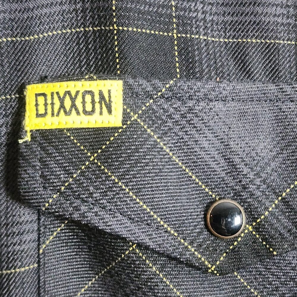 Dixxon Flannel Co Flannel Shirt Mens XL Black Gray Plaid The Raven D-TECH Snap - Picture 3 of 10